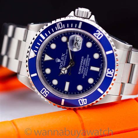 rolex ref. 16610|Rolex 16610 blue bezel.